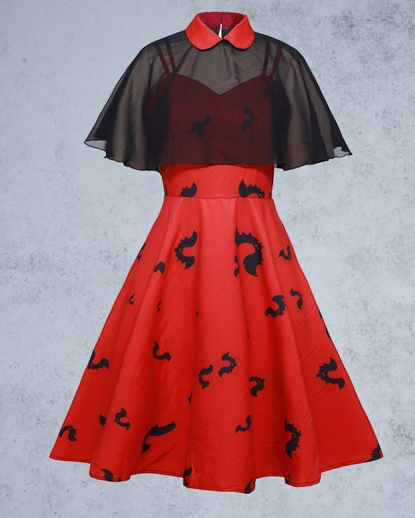 Halloween Sling Print Dress