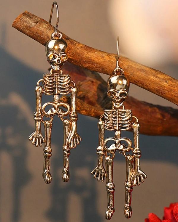 Dark Wind Halloween Skull Earrings