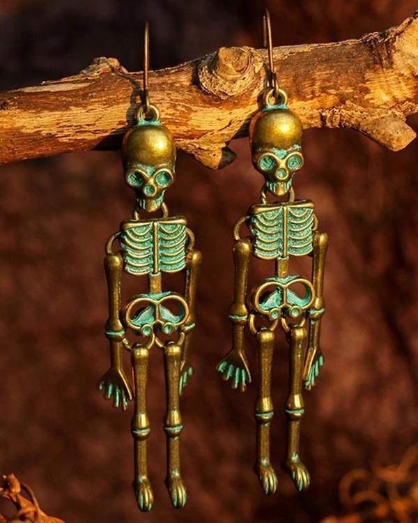 Dark Wind Halloween Skull Earrings