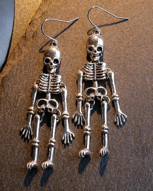 Dark Wind Halloween Skull Earrings