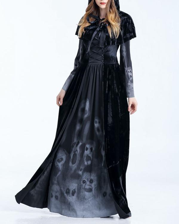 Halloween Witch Retro Palace Dress