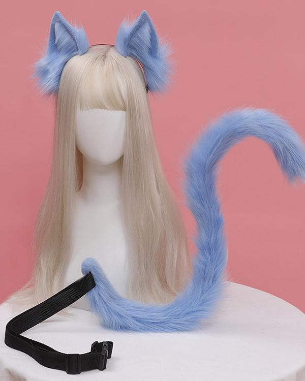 Kawaii Anime Cat Ears Tail Accessories Cosplay Set