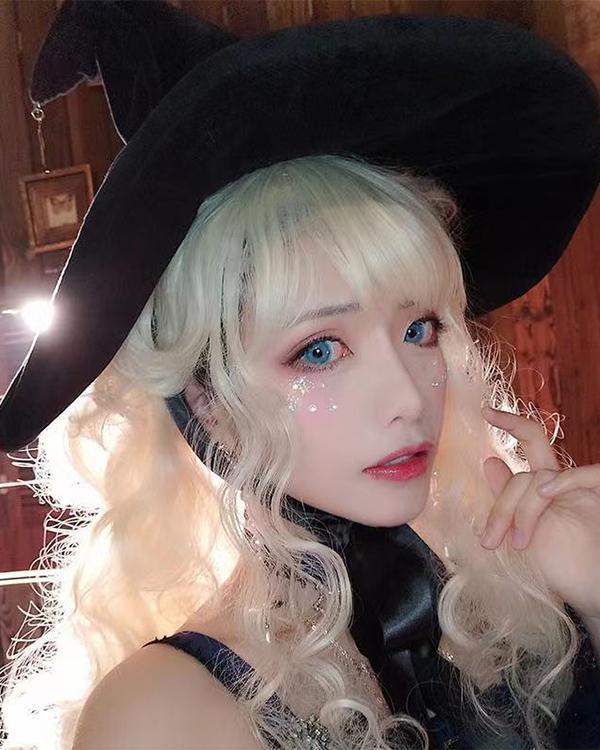 Lolitafashion Suede Tie Bow Witch Hats