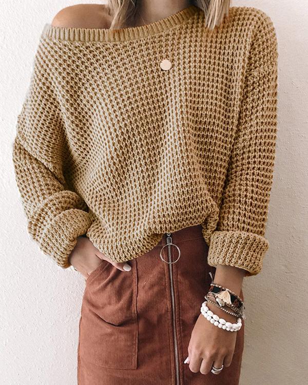 Women Loose Hollow Sweater