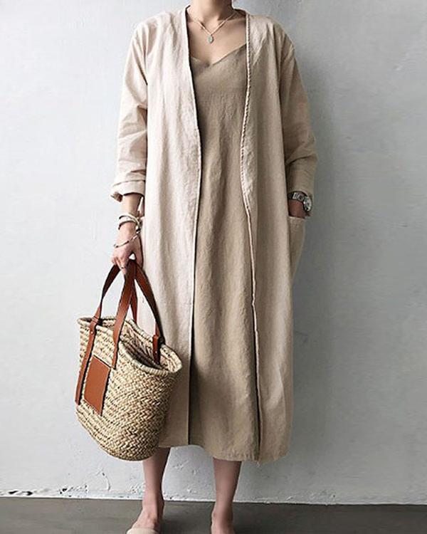 V-neck Straight Women's Trench Coat