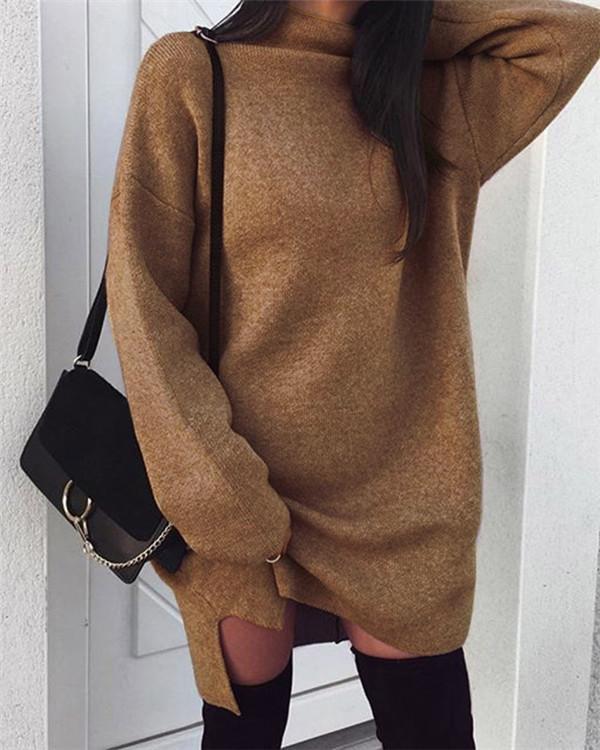 Loose Long-sleeved Round Neck Sweater
