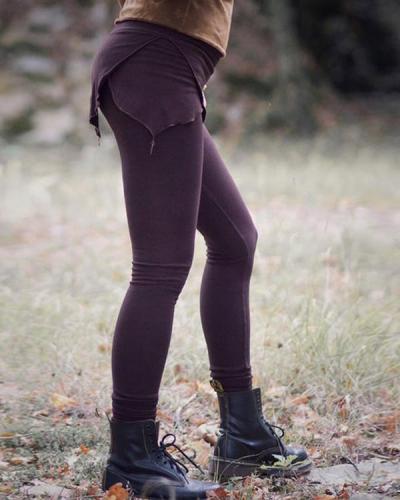 Vintage Dyed Casual High-waisted Leggings