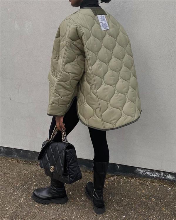 Single-breasted Fashion Casual Padded Jacket