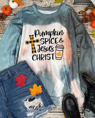 IT'S FALL Y'ALL Women's Pumpkin Print Holiday Pullover Sweatshirt