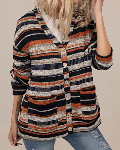 V-neck Knitted Button Sweater Cardigan