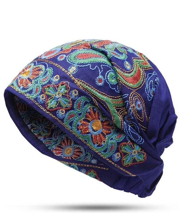 Womens Ethnic Style Embroidered Hats