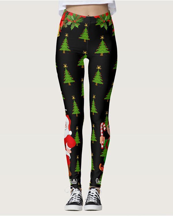 Women Christmas Print Leggings