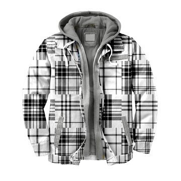 Men's Checkered Textured Winter Thick Hooded Jacket