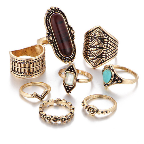 Bohemian Vintage 7PCS Ring Set