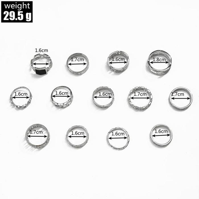 Personality Punk 13PCS Ring Set