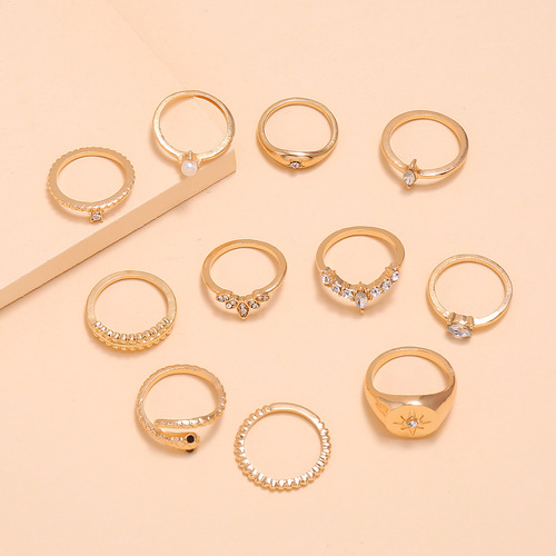 Bohemian Vintage 11PCS Ring Set