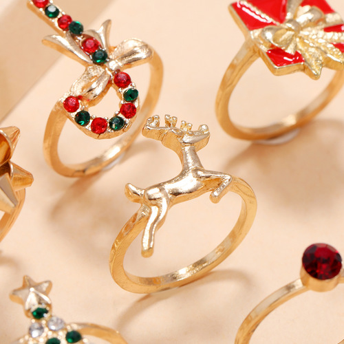 Christmas Series 8PCS Ring Set