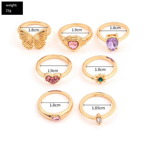 Personality Fashion 7PCS Ring Set