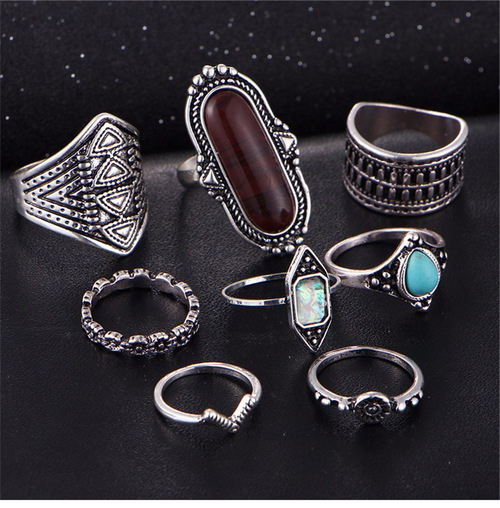 Bohemian Vintage 7PCS Ring Set