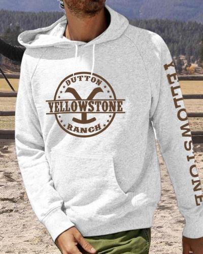 Men's Yellowstone Hoodie Print Sweatshirt