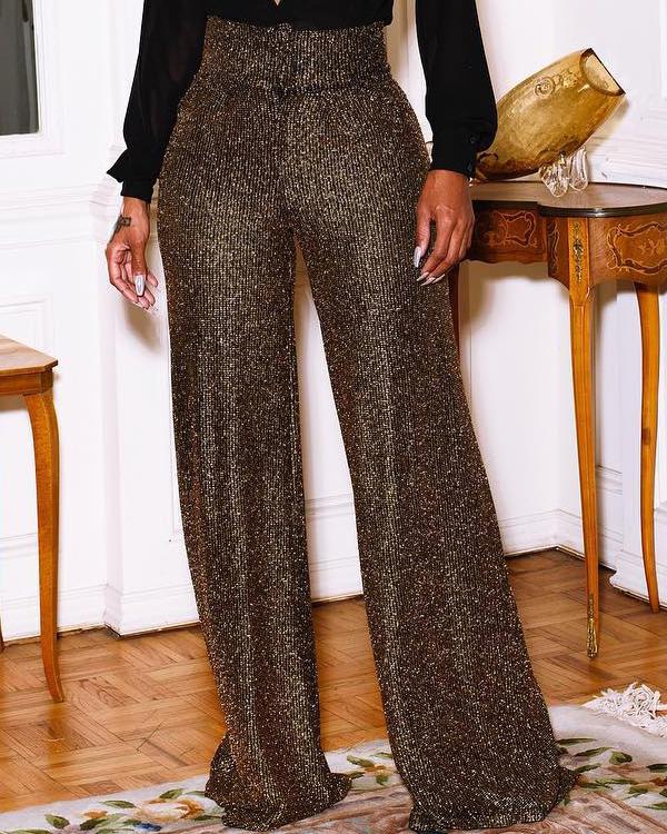US$ 45.99 - Sexy Fashion High Stretch Gold Wire Pants - www.tangdress.com