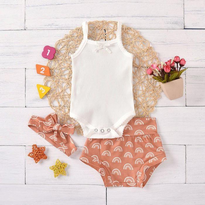 Baby Girl print Romper Sets