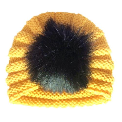 Baby Woolen Fluff Ball Hat Headband
