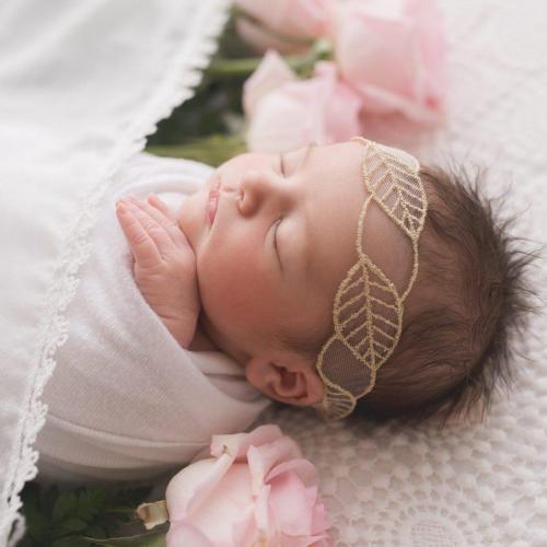 Lace headband baby embroidery