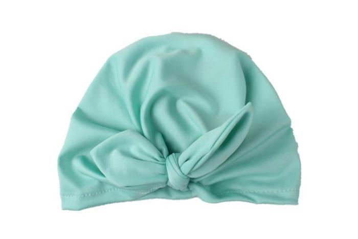 Baby rabbit ears knotted hat hat milk silk