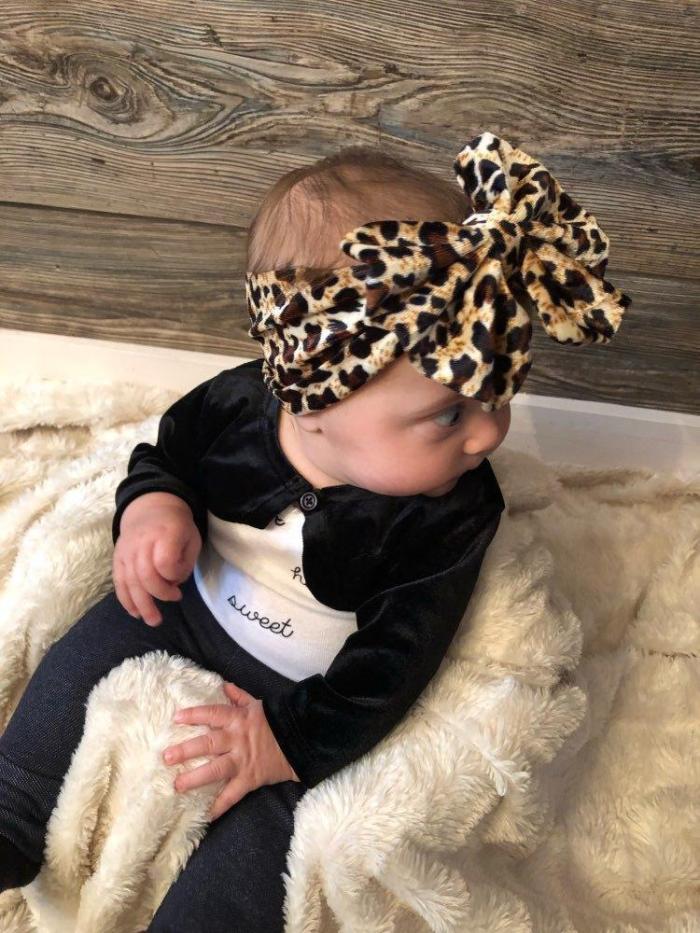 Baby 3D Big Bowknot Leopard Headband