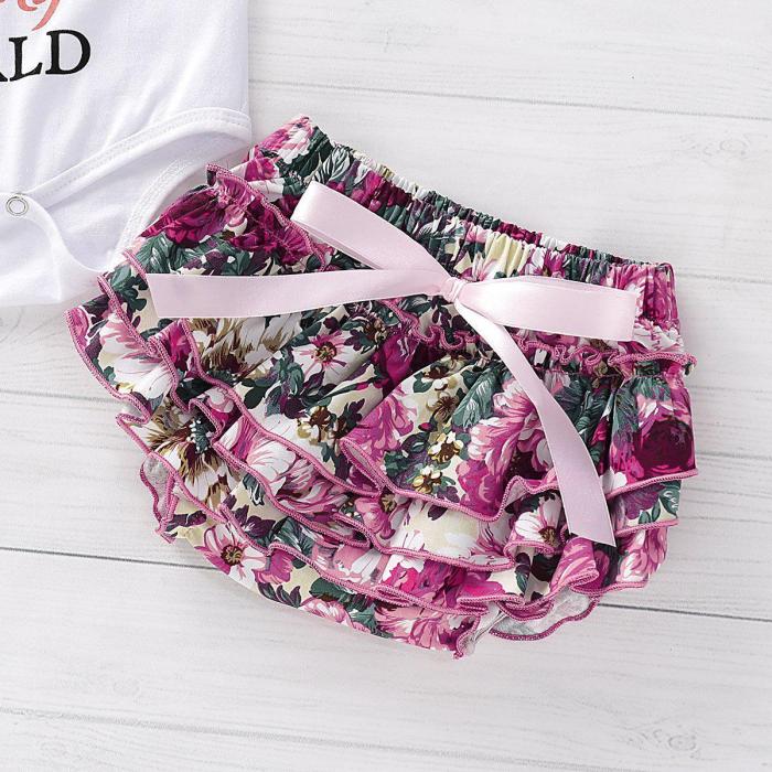 3-Piece Girl Top + Flower Skirt Set