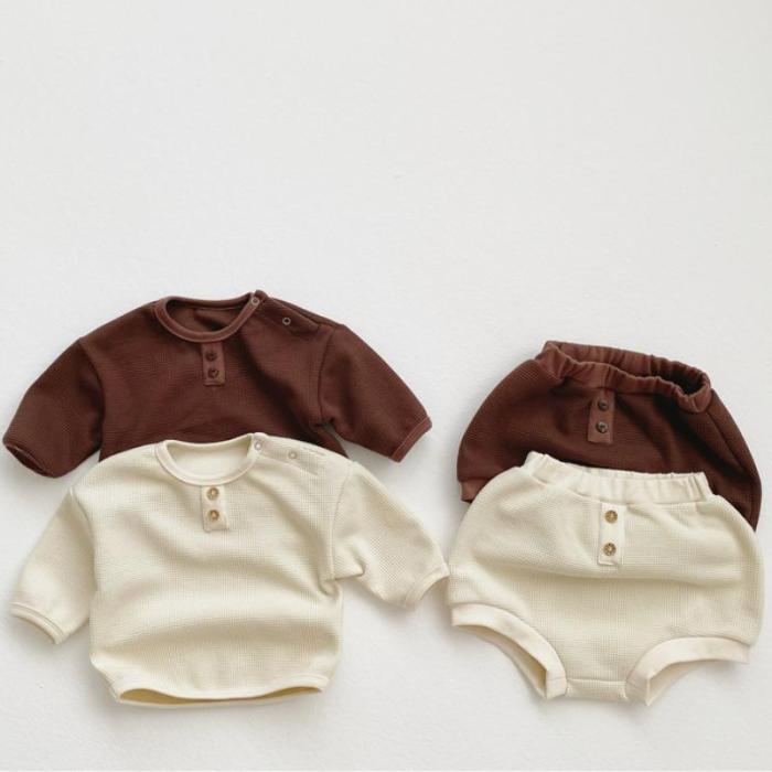 2-Piece Infant Soft Check Suit