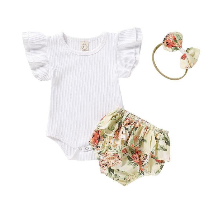 Baby Girl Floral Rompers Suits