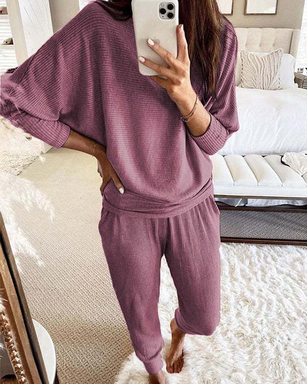 Women's Solid Casual Suit S-XXL