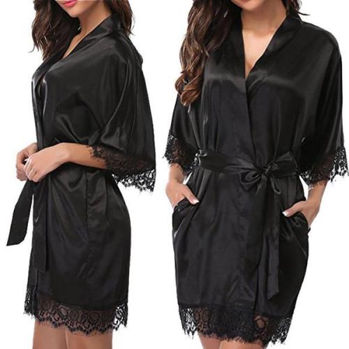 Fashionable sexy ice silk pajamas nightdress ladies pajamas