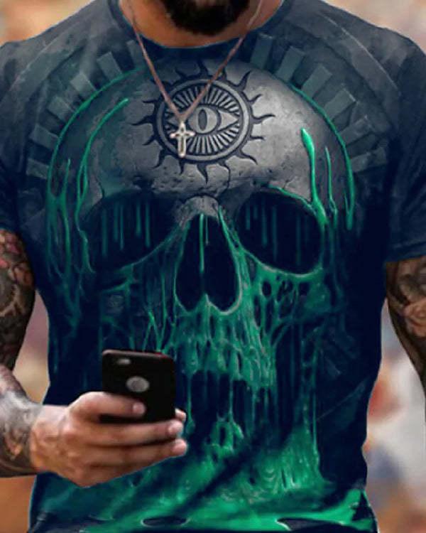 Hot Sale Men's 3D Printed Casual Short Sleeve Printed T-Shirt