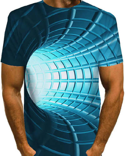 Hot Sale Men's 3D Printed Casual Short Sleeve Printed T-Shirt