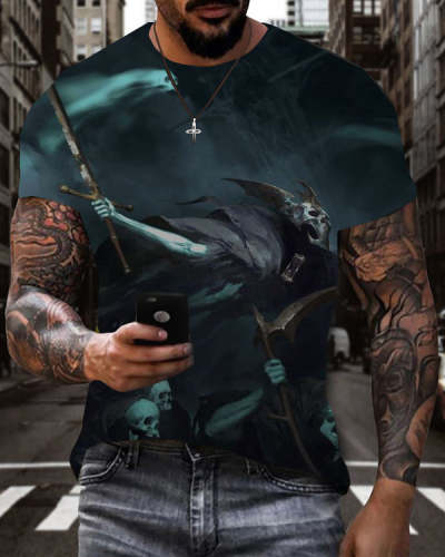 Men's 3D Printed Casual Short Sleeve Top