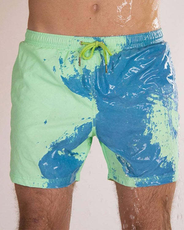 Men's Water Discoloration Beach Swimming Pants