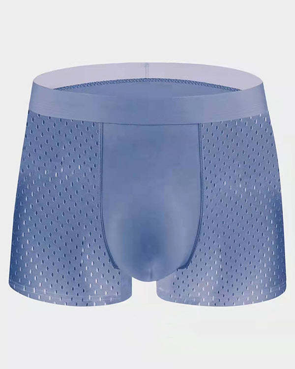 Men's Ice Wire Breathable Mesh Flat Pair Underwear Pants
