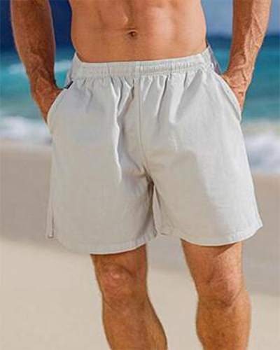 Men's Casual Solid Short Pants