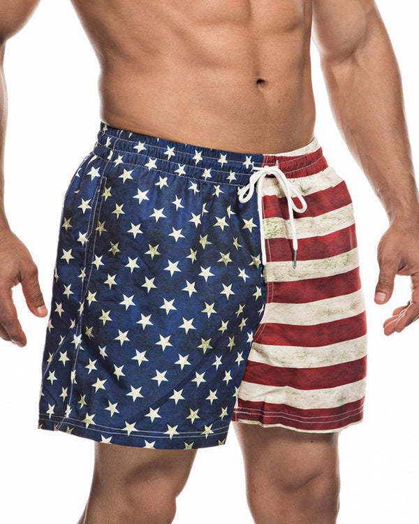 Men's Flag Graphic Men's Casual Beach Pants