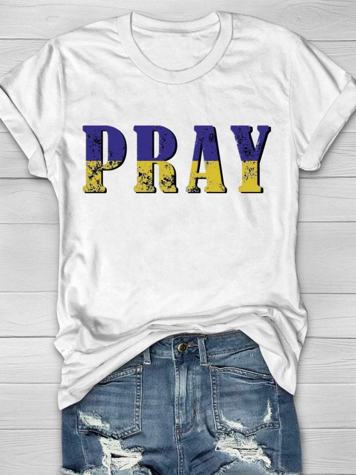 Pray Print Short Sleeve T-shirt