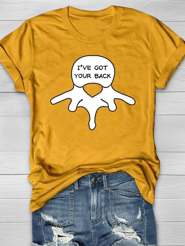 I've Got Your Back Funny Nurse Print Short Sleeve T-shirt