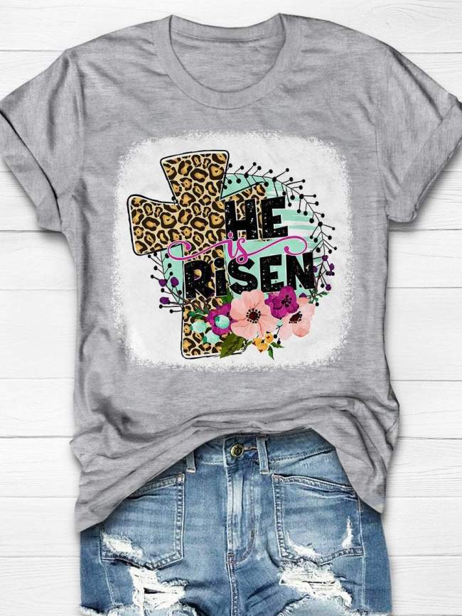 He Is Risen Print Short Sleeve T-shirt