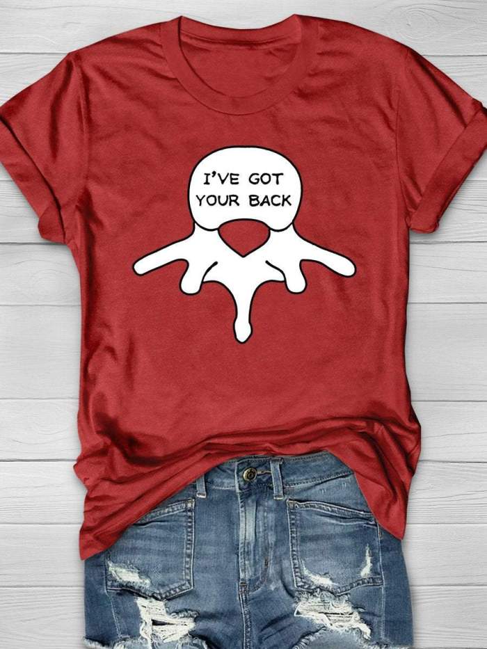 I've Got Your Back Funny Nurse Print Short Sleeve T-shirt