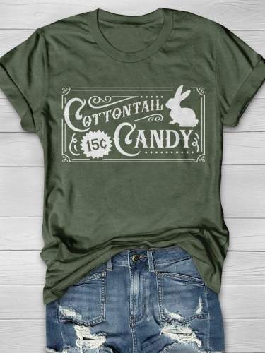 Cottontail Candy Print Short Sleeve T-shirt