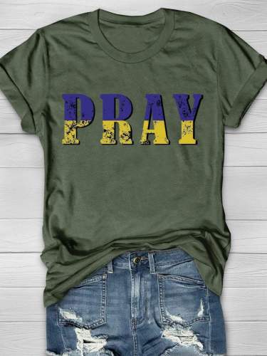 Pray Print Short Sleeve T-shirt