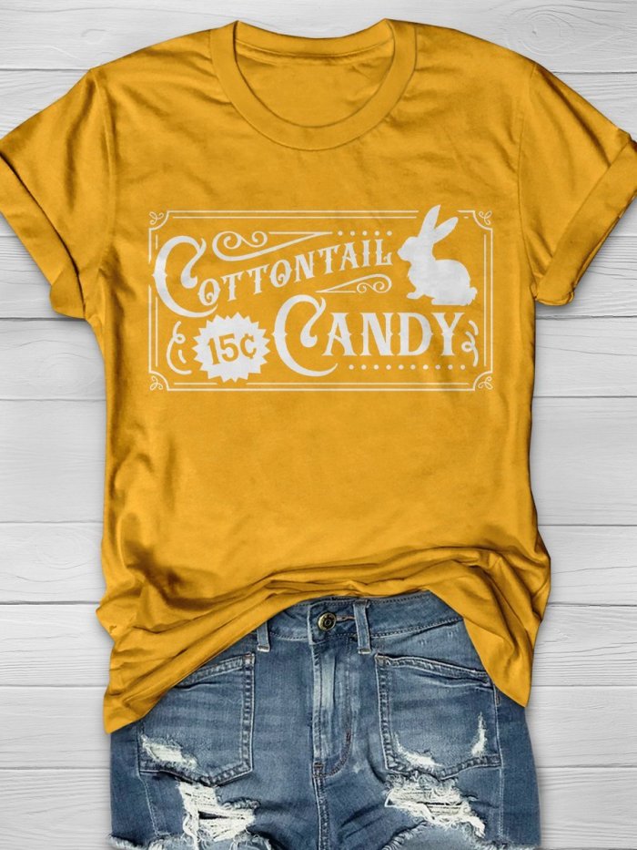 Cottontail Candy Print Short Sleeve T-shirt