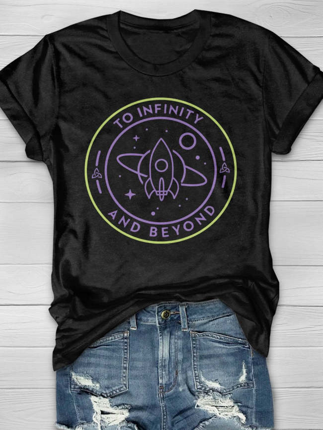 Infinity Beyond Teachers Encourage Quote Print Short Sleeve T-shirt